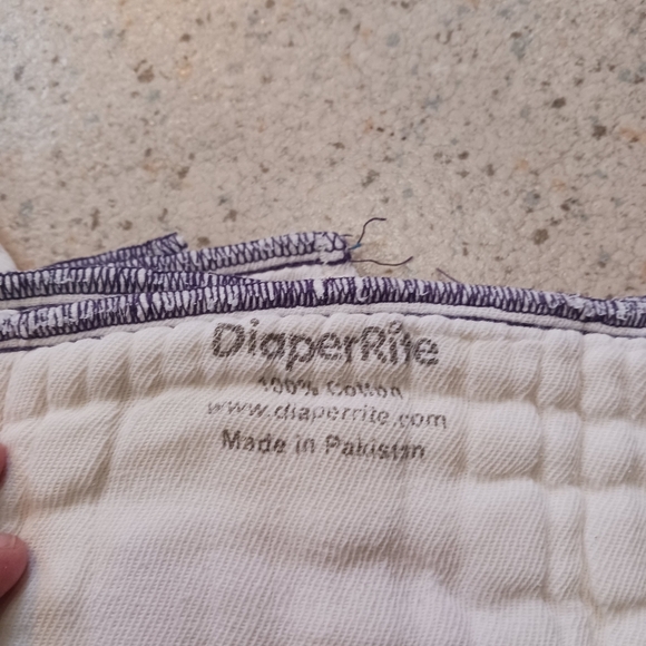 DiaperRite 100% Cotton Lot Of 6 Prefold Diapers Size Preemie - Picture 2 of 5